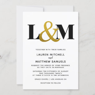 Minimalistische Einladung zur Hochzeit