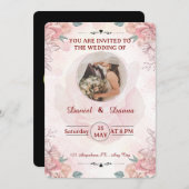 Minimalistische Einladung zur Hochzeit (Vorne/Hinten)