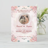 Minimalistische Einladung zur Hochzeit (Stehend Vorderseite)