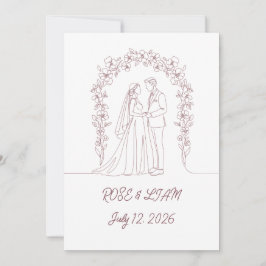 Minimalistische Einladung zur Hochzeit