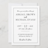 Minimalistische Einladung zur Hochzeit (Vorderseite)