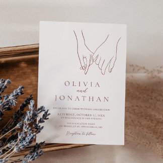 Minimalistische Einladung zur Hochzeit