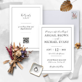 Minimalistische Einladung zur Hochzeit