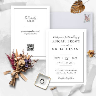 Minimalistische Einladung zur Hochzeit