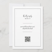 Minimalistische Einladung zur Hochzeit (Rückseite)