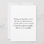 Minimalistische Einladung zur Hochzeit (Rückseite)