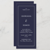 Minimalistische Einladung zur Hochzeit (Vorne/Hinten)