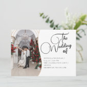 Minimalistische Einladung zur Hochzeit (Stehend Vorderseite)