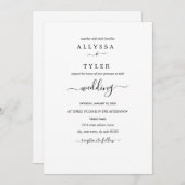 Minimalistische Einladung zur Hochzeit (Vorne/Hinten)