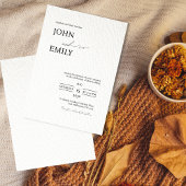 Minimalistische Einladung zur Hochzeit | elegant