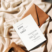 Minimalistische Einladung zur Hochzeit | elegant