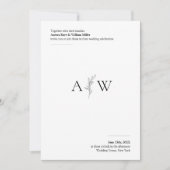 Minimalistische Einladung zur Hochzeit mit botanis (Vorderseite)