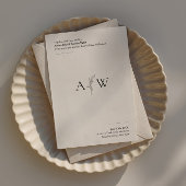 Minimalistische Einladung zur Hochzeit mit botanis