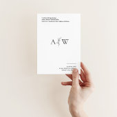 Minimalistische Einladung zur Hochzeit mit botanis