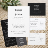 Minimalistische Einladung zur Hochzeit mit QR-Code