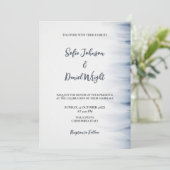 Minimalistische Einladung zur Hochzeit mit Tintena (Stehend Vorderseite)