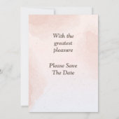 Minimalistische Einladung zur Hochzeit, rosa Marmo (Rückseite)