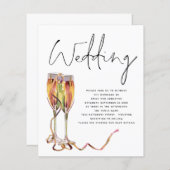 Minimalistische Einladung zur Hochzeit von Champag (Vorne/Hinten)