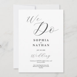 Minimalistische Einladung zur Hochzeit "Wir tun"