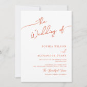 Minimalistische Einladung zur Hochzeitsfeier (Vorderseite)