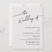 Minimalistische Einladung zur Hochzeitsfeier (Vorderseite)