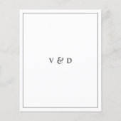 Minimalistische Einladung zur Hochzeitsfeier (Rückseite)