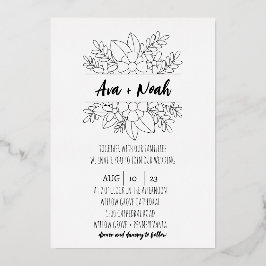 Minimalistische Einladung zur Hochzeitsfeier