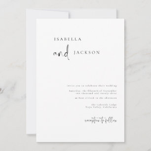 Minimalistische Einladung zur Hochzeitsfeier