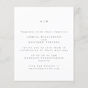 Minimalistische Einladung zur Hochzeitsfeier