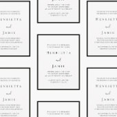 Minimalistische Einladung zur White Wedding