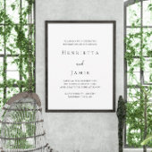 Minimalistische Einladung zur White Wedding