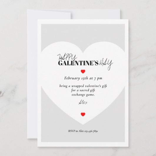 Minimalistische Einladungskarte Einladung (Vorderseite)