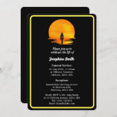 Minimalistische Einladungskarte für die Beerdigung Einladung (Vorne/Hinten)