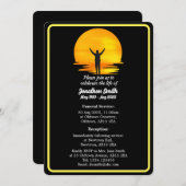 Minimalistische Einladungskarte für die Beerdigung Einladung (Vorne/Hinten)