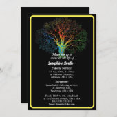 Minimalistische Einladungskarte für die Beerdigung Einladung (Vorne/Hinten)
