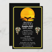Minimalistische Einladungskarte für die Beerdigung Einladung (Vorne/Hinten)