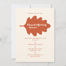 Minimalistische Einladungskarte zum Erntedankfest