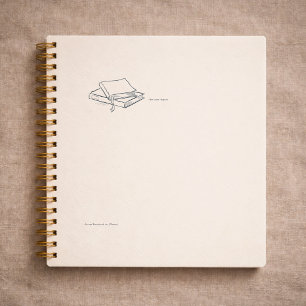 Minimalistische Einsamkeits-Linienkunst Geschenk f Notizblock