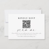 Minimalistische Einschließkarte für RSVP QR Code H Dankeskarte (Vorderseite)