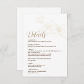 Minimalistische Einschließkarte mit Whimsikschrift Begleitkarte (Vorne/Hinten)