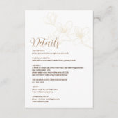 Minimalistische Einschließkarte mit Whimsikschrift Begleitkarte (Vorderseite)