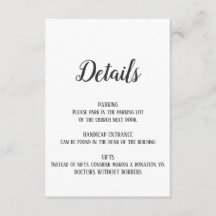 Minimalistische Einsteckkarte