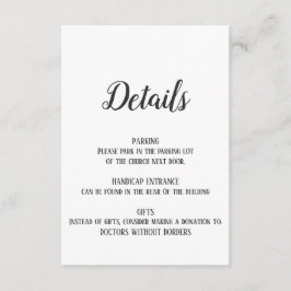 Minimalistische Einsteckkarte Begleitkarte