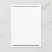 Minimalistische Einsteckkarte für die Hochzeitsemp Begleitkarte (Rückseite)