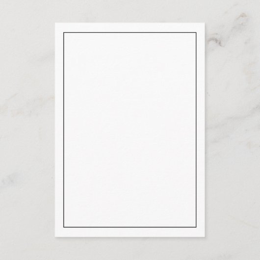Minimalistische Einsteckkarte für die Hochzeitsemp Begleitkarte (Rückseite)