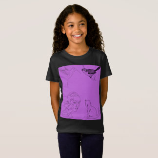 Minimalistische Einstrich-Gesichtzeichnung Moderne T-Shirt