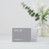 Minimalistische Eis-Fotografie QR Graue Visitenkar Visitenkarte (Stehend Vorderseite)