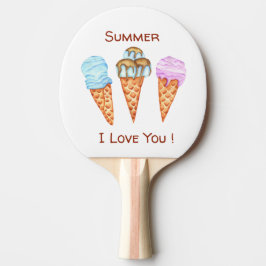 Minimalistische Eiscreme I Liebe Tischtennis Schläger