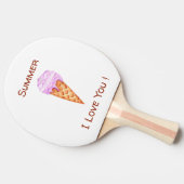 Minimalistische Eiscreme I Liebe Tote Tasche Tischtennis Schläger (Seitenansicht)