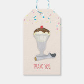 Minimalistische Eiscreme Schokolade Geschenkanhänger (Vorderseite)